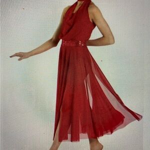 Scarlet Red Weissman Almost Faded Dance Costume